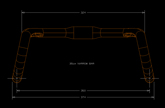 WORX WX-R Carbon Narrow Road Bar BRC1.0 – 35cm